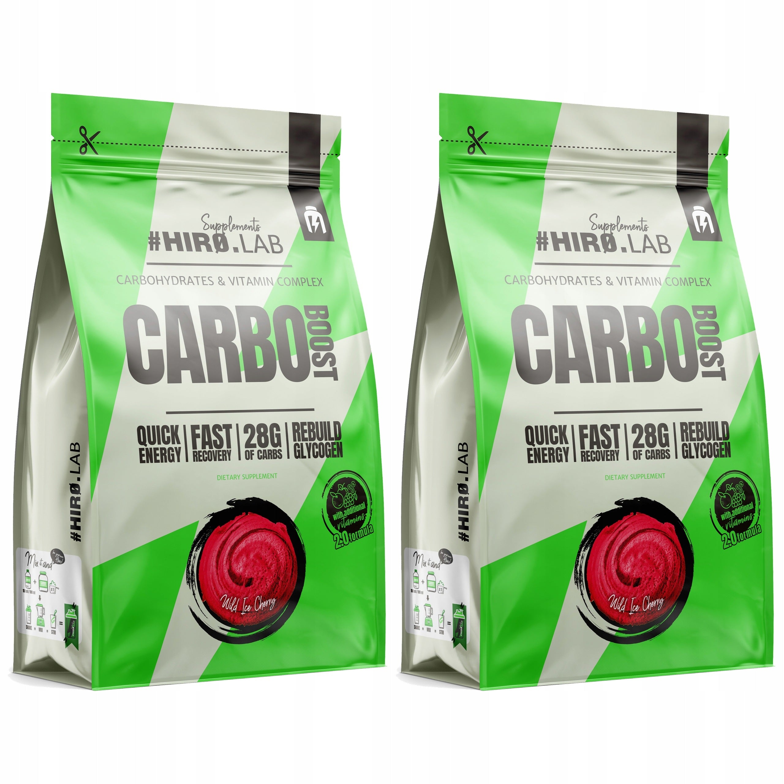 2x HIRO.LAB Carbo Boost 1000g Maltodextrin Energy Vitamin Regeneration