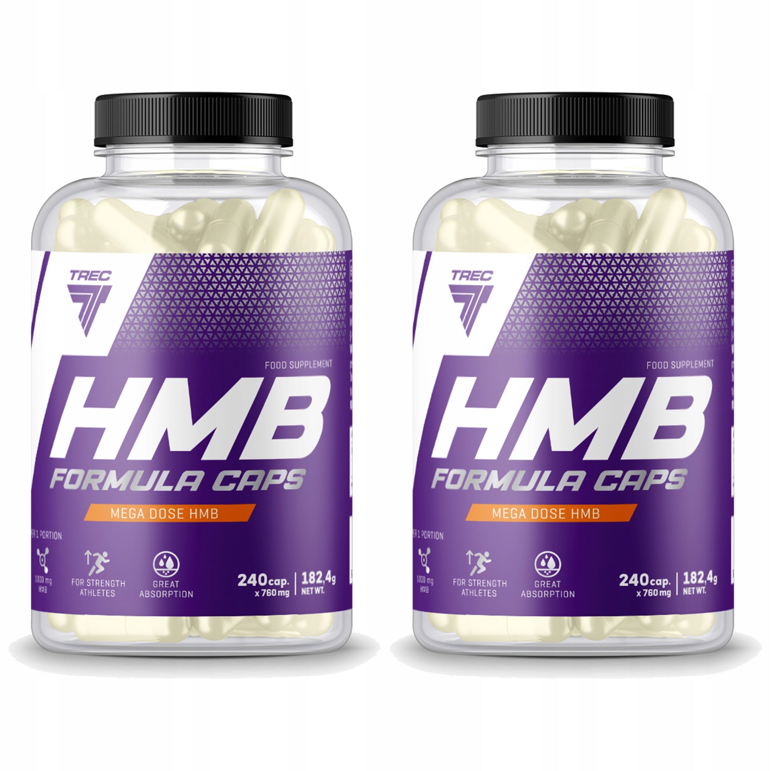 2x HMB Formula Capsules Anti-Catabolic Dry Muscle Mass Reduction Trec