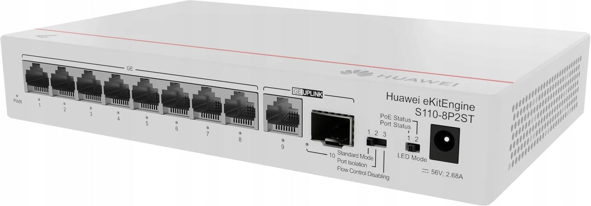 2x HUAW Switch EIeKitEngine S110-8P2ST Number of ports 8