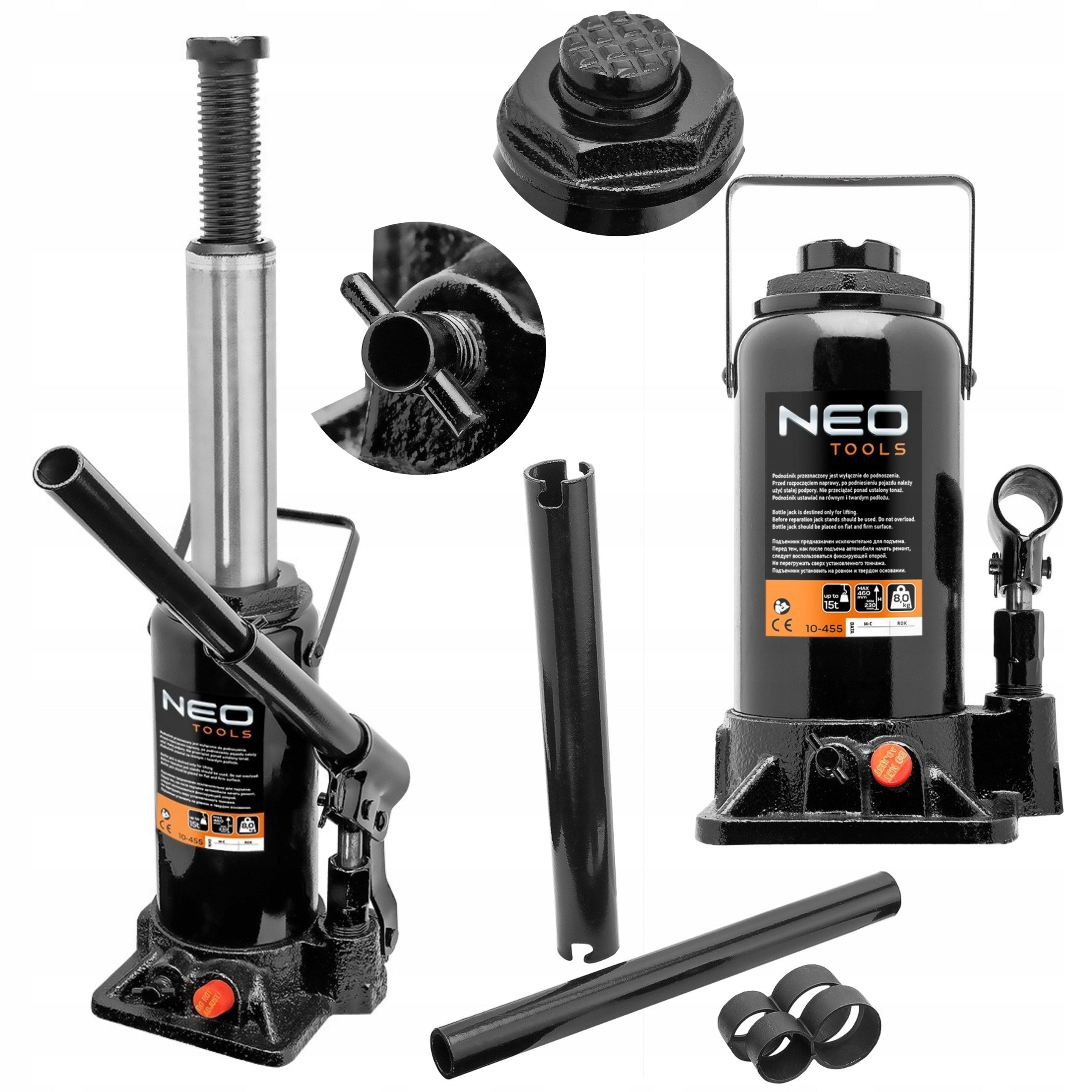 2x HYDRAULIC BAR LIFT 15T - T N10-455 Brand NEO TOOLS