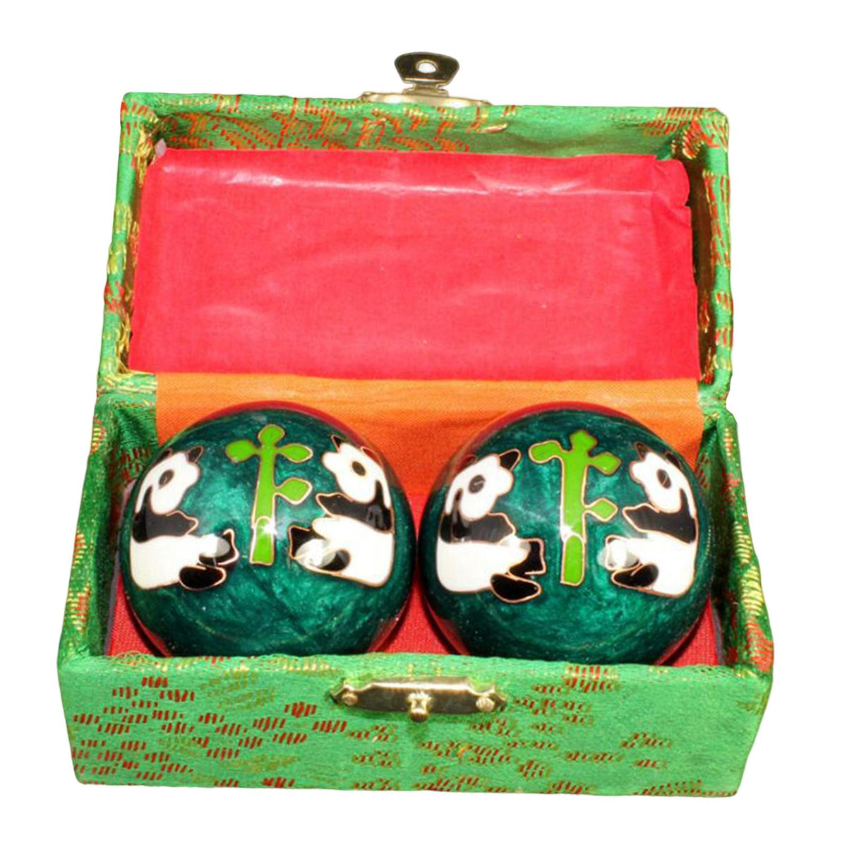 2x Hand Massage Balls with Storage Box Baoding Balls for Panda Green Manufacturer code 00454083978