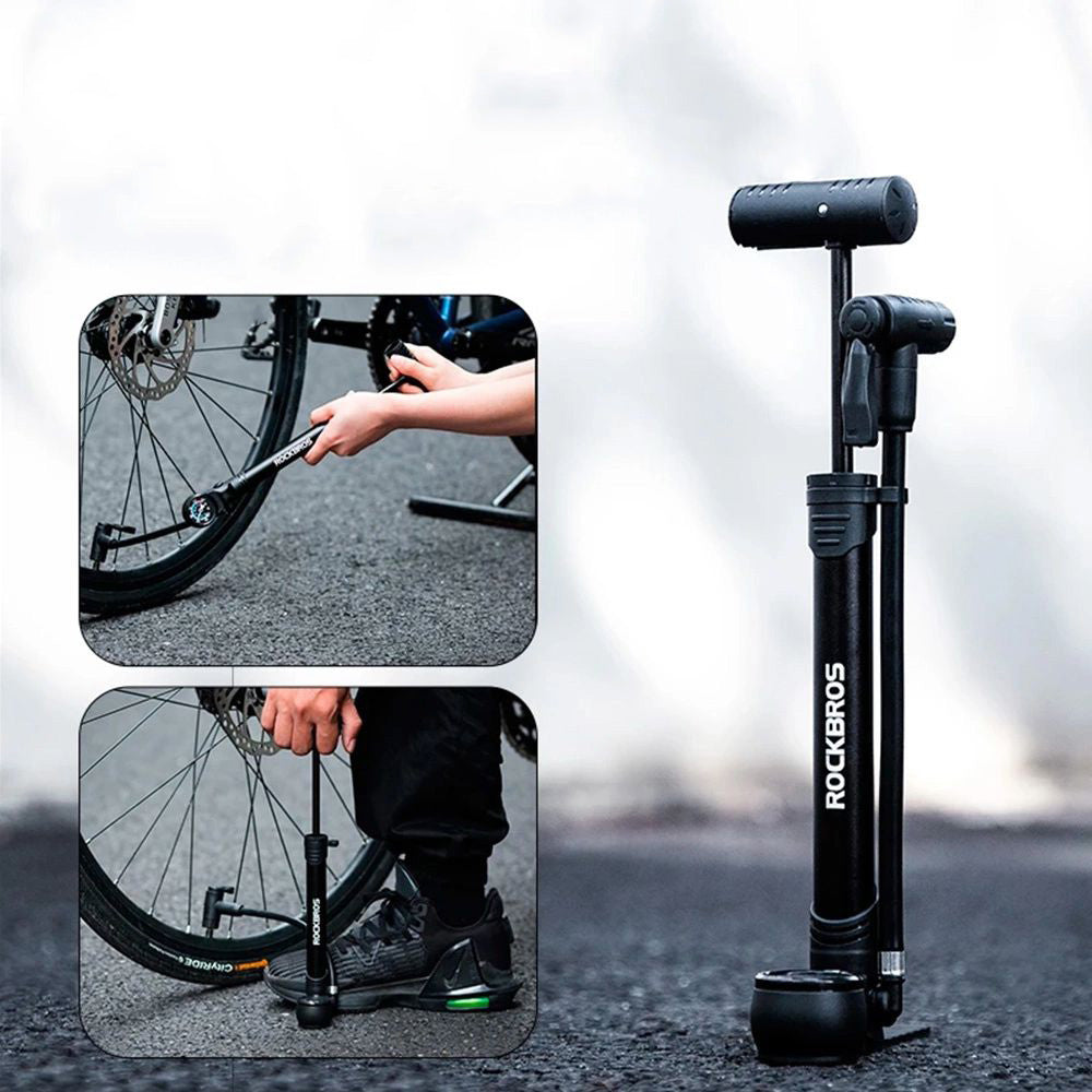 2x Handheld bicycle pump with manomenter 8 bar - black Manufacturer code 42310006001