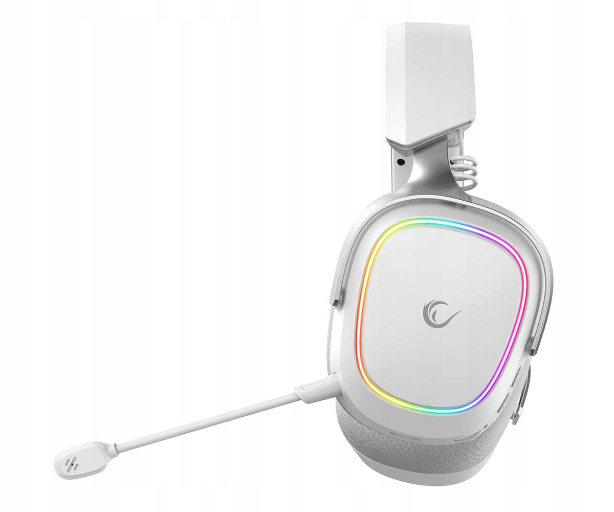 2x Headphones Rampage RETSU Wireless On-Ear Headphones BT 2.4G RGB white Brand Rampage