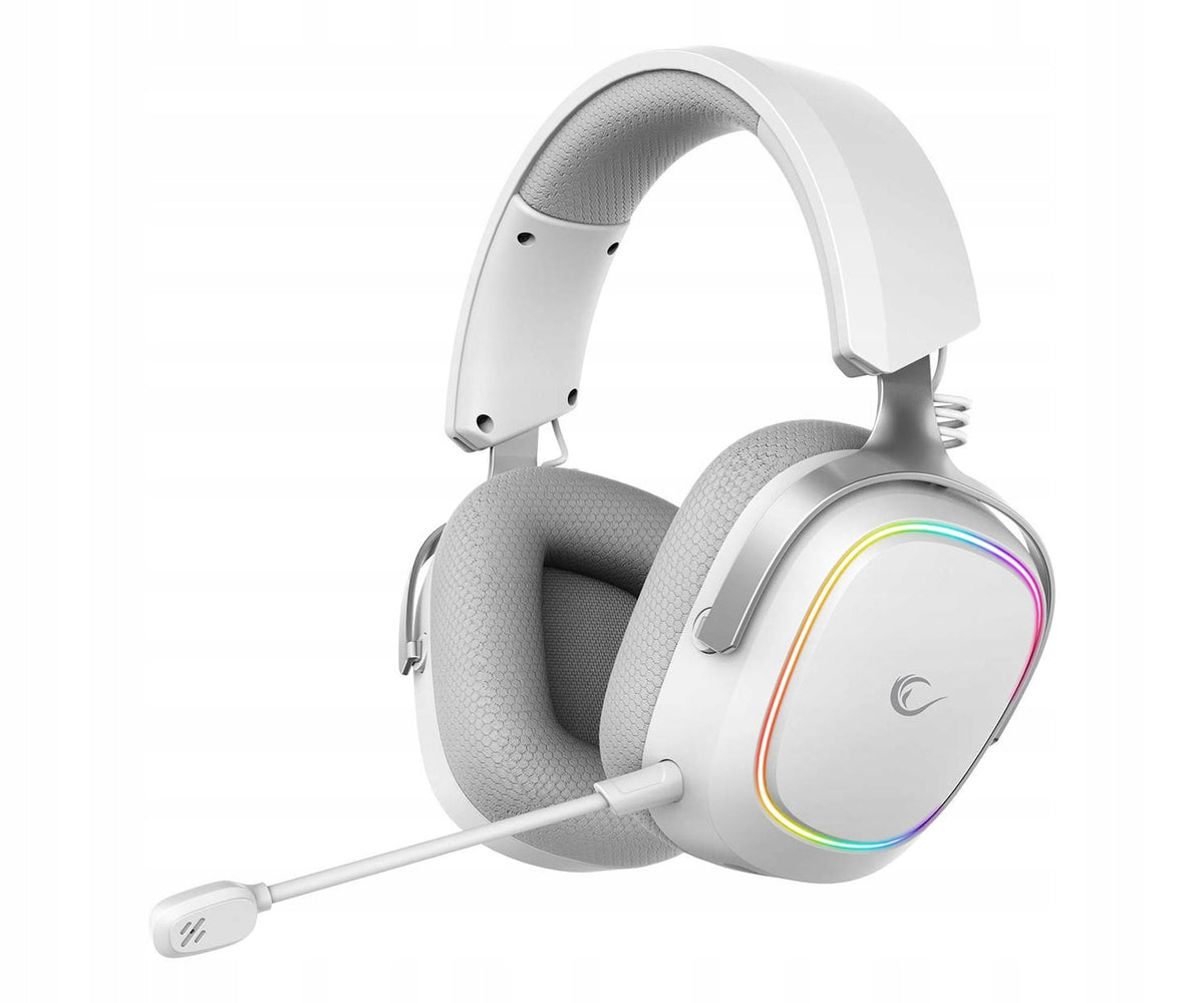 2x Headphones Rampage RETSU Wireless On-Ear Headphones BT 2.4G RGB white