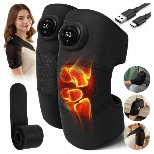 2x Heating band with massage for knee, elbow, shoulder heating pain relief Medical device no