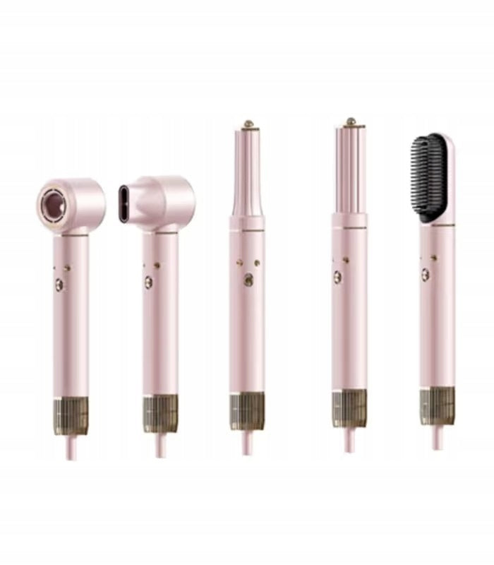 2x High Speed Hair Dryer 5in1 Pink Ionization 3 Levels Temp Brand no brand