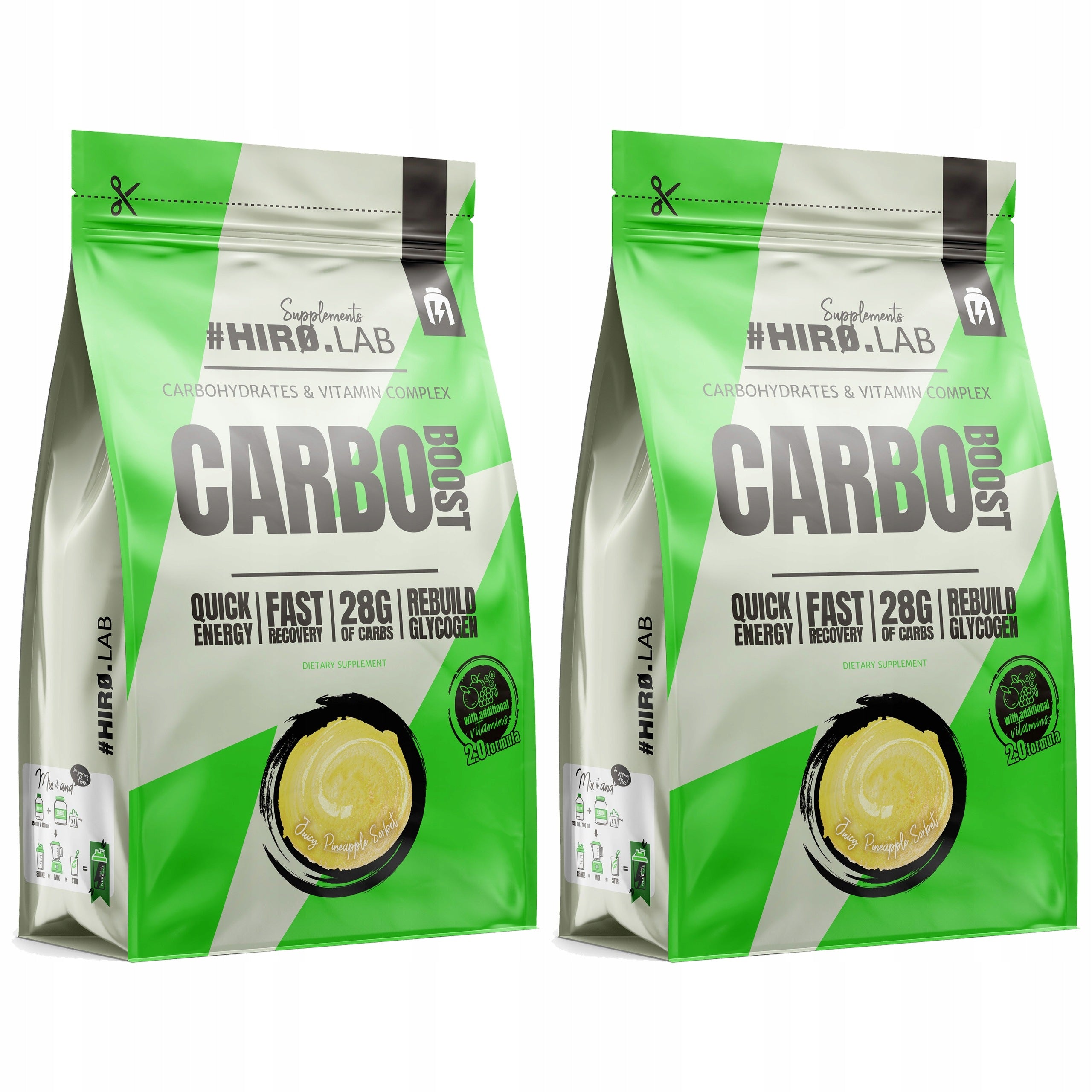 2x Hiro.Lab Carbo Boost 1000g CARBOHYDRATE ENERGY