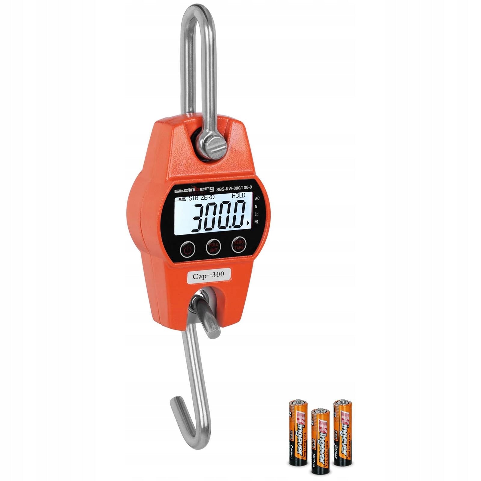 2x Hunting hook scale for commercial hunters SBS-KW-300/100-O LCD up to 300k
