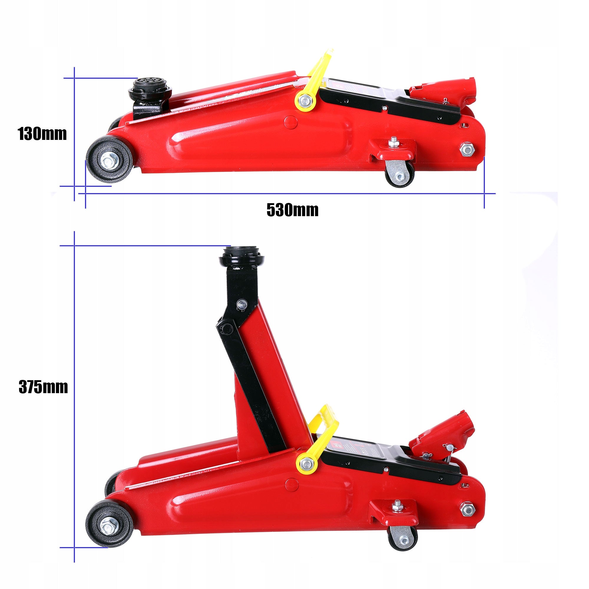 2x Hydraulic Lift 2T Frog 130-375mm Car Lift Product weight with unit packaging 12 kg