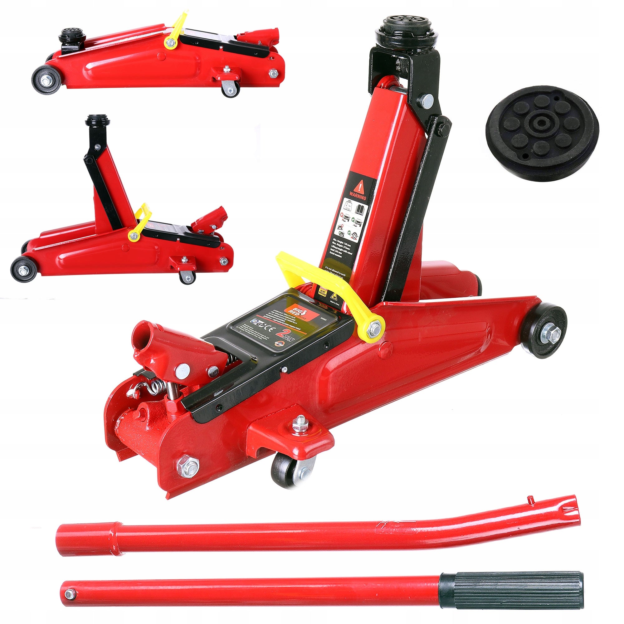 2x Hydraulic Lift 2T Frog 130-375mm Car Lift