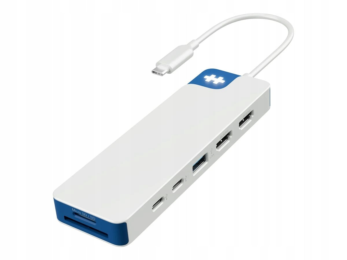 2x Hyper Hyper Drive Flex 9 Port Dual 4K HDMI USB-C Hub, Blue | Hyper