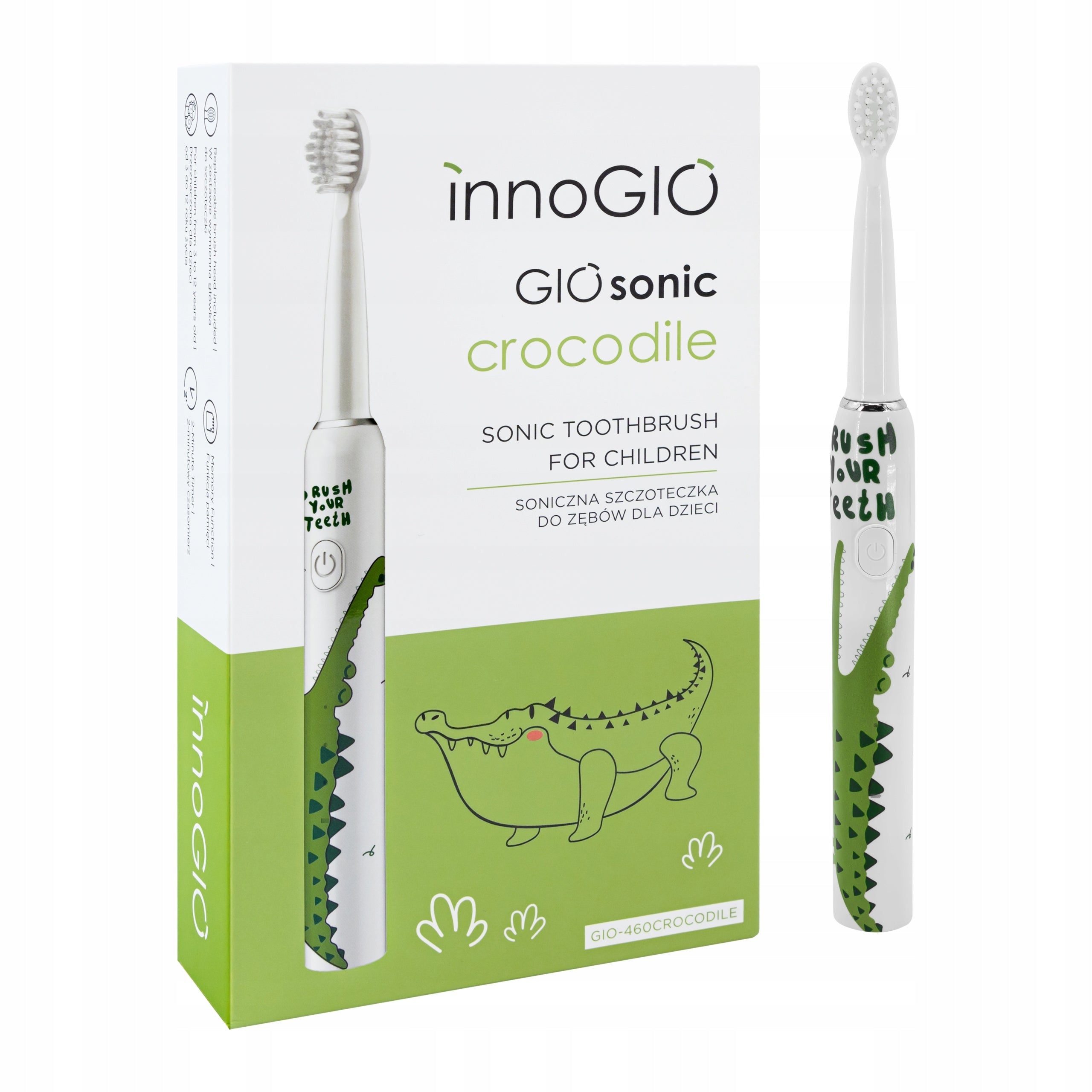 2x INNOGIO GIO-460CROCODILE Sonic toothbrush