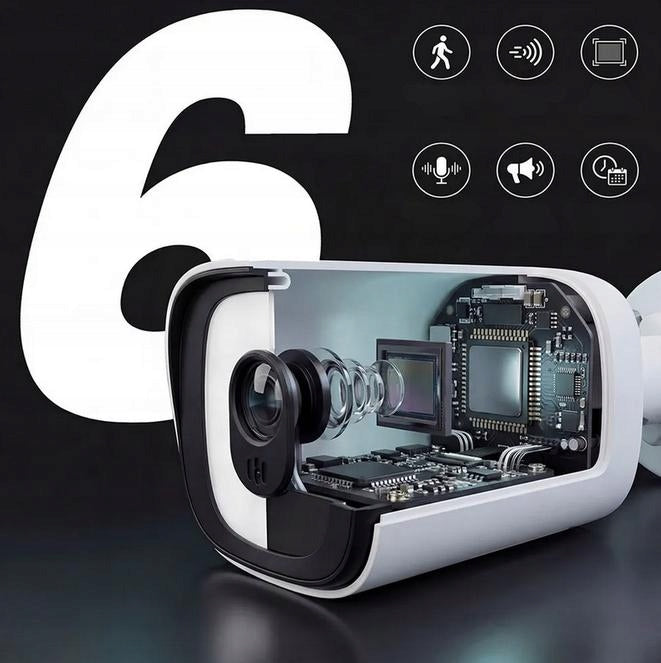 2x IP Camera Orllo TZ4 Pro Wi-Fi Tube 6MP Tuya Model TZ4