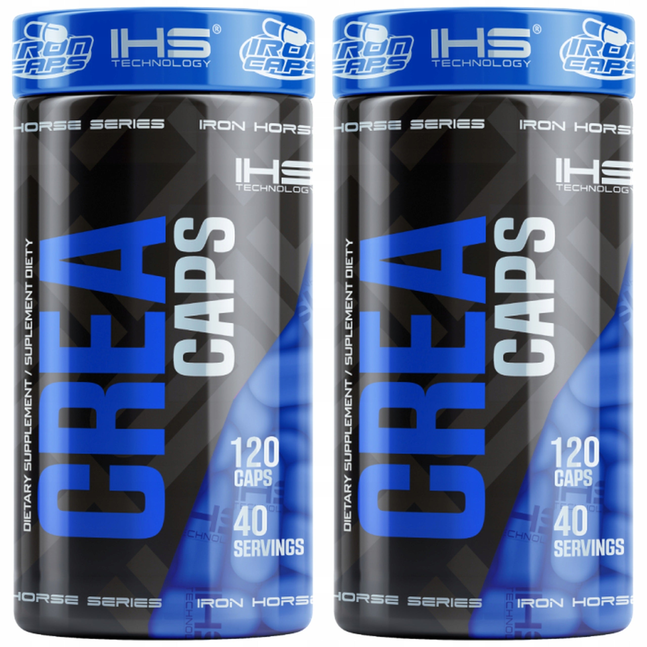 2x IRON HORSE Creatine 120 capsules Monohydrate Strength Muscle Mass