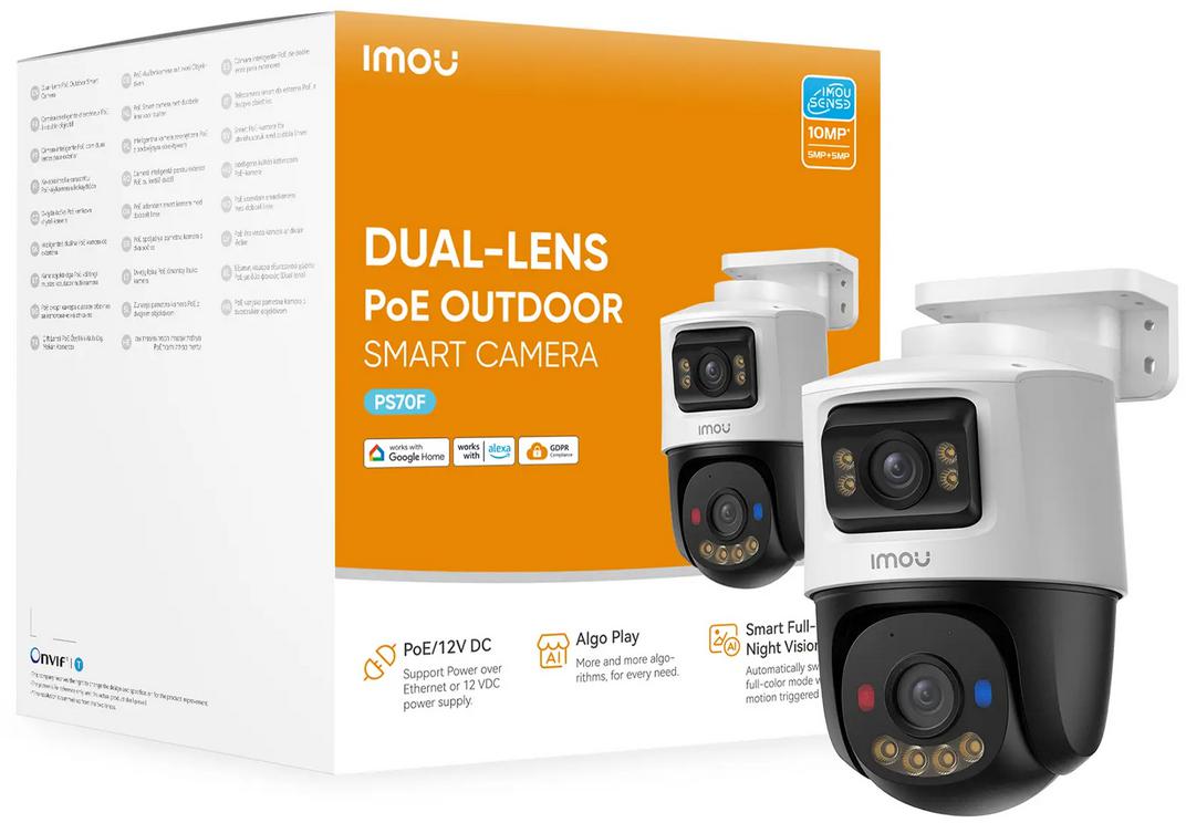2x Imou PoE IPC-PS70FP-10M0 10MP (5MP+5MP) Audio Alarm Packaging status original