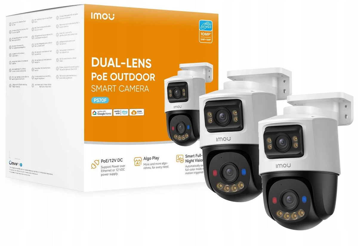 2x Imou PoE IPC-PS70FP-10M0 10MP (5MP+5MP) Audio Alarm