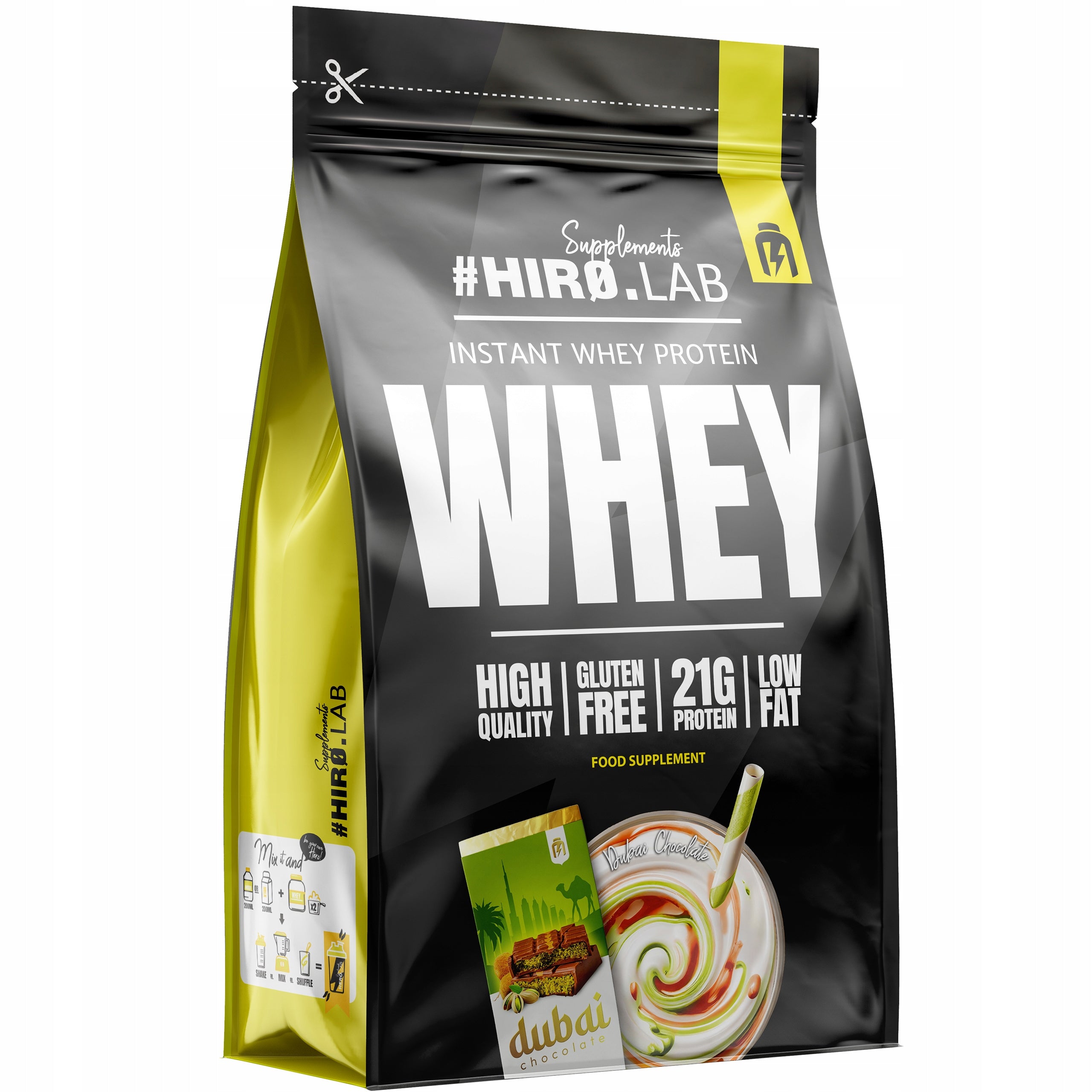 2x Instant Whey Protein WPC HIRO.LAB 750g Dubai Chocolate Brand HIRO.LAB