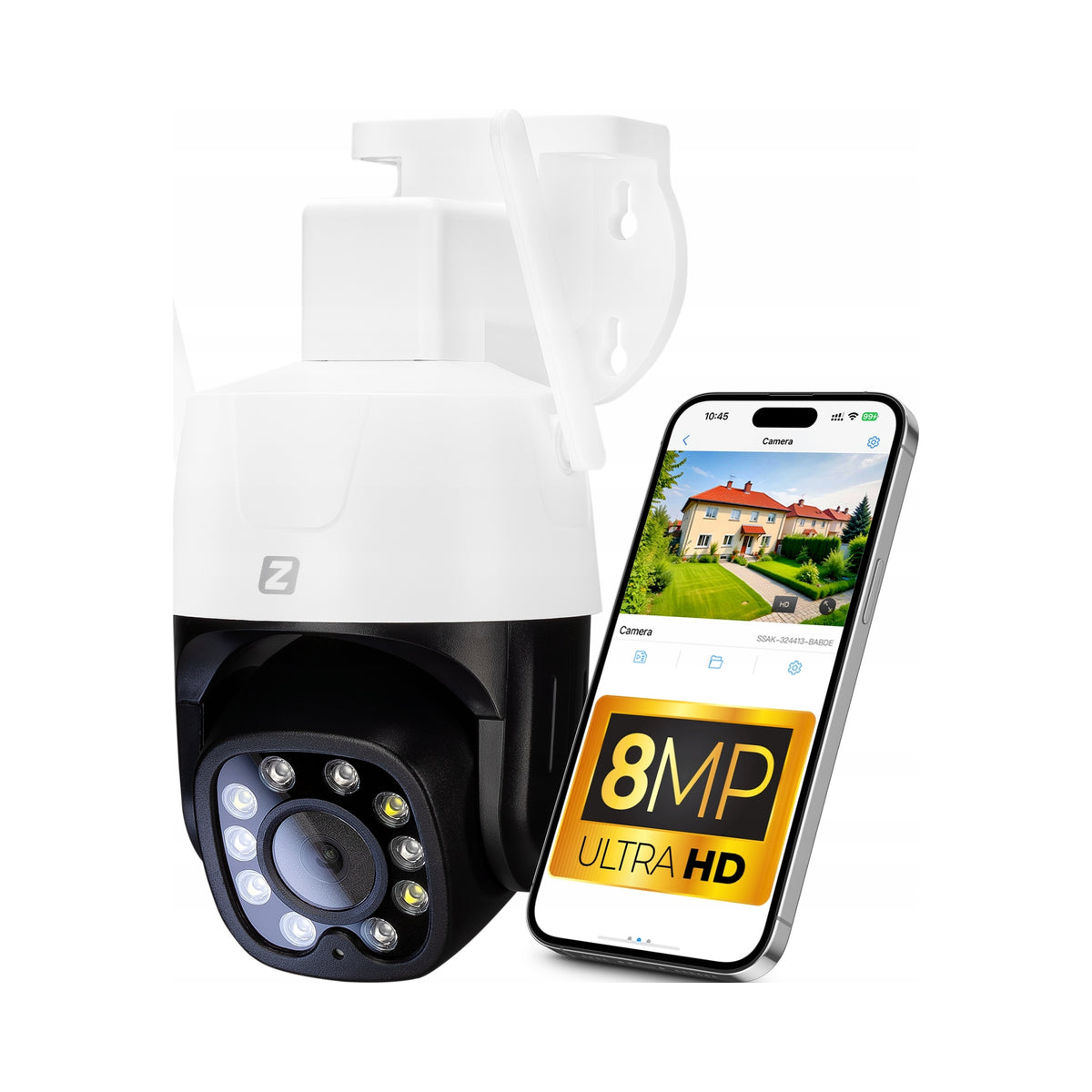 2x Ip Camera Outdoor Rotating Zintronic P8 Light 8mpx 4k Uhd Zoom