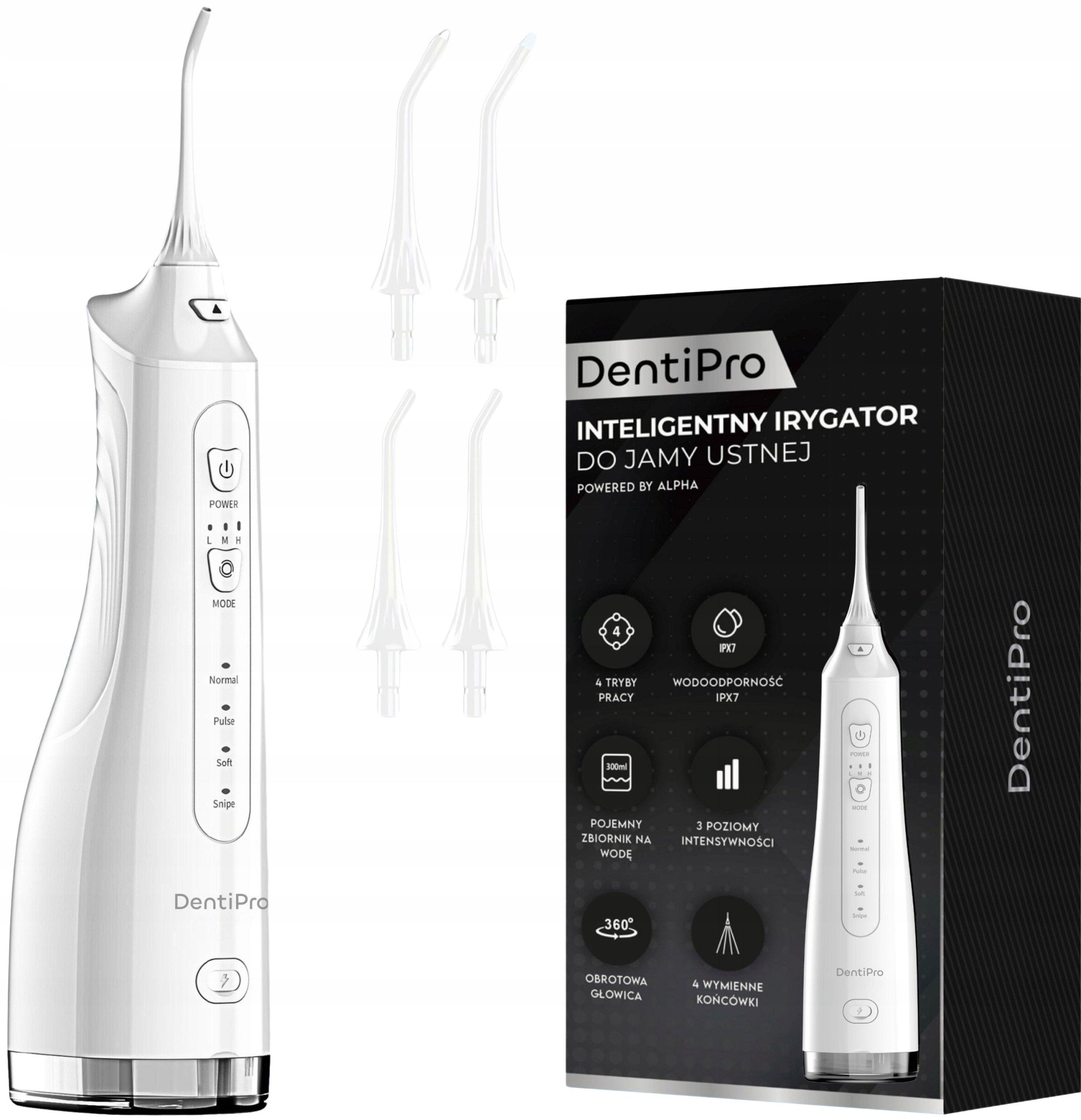 2x Irrigator Dentipro Swf 03 White 4 Nozzles Brand DentiPro
