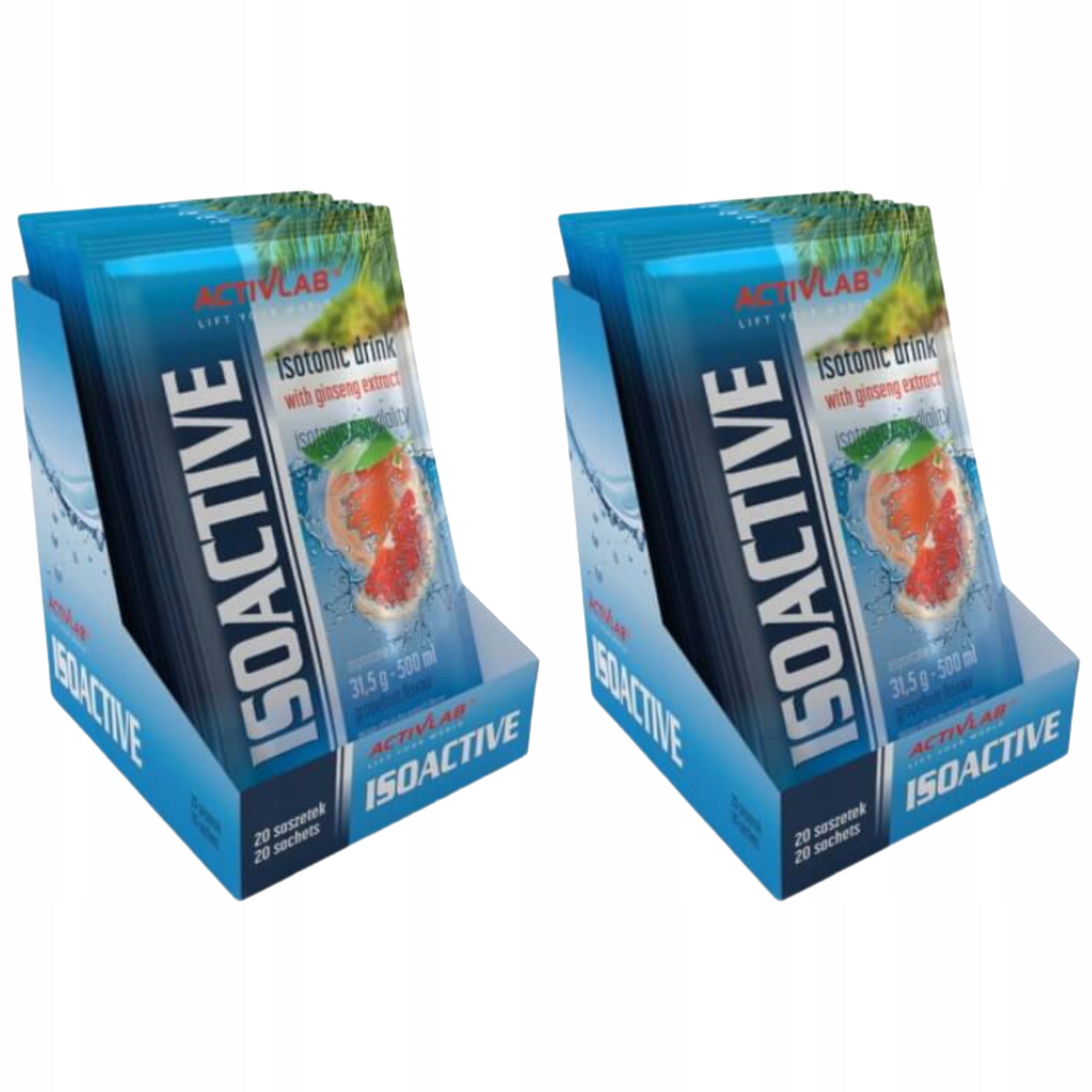 2x Isotonic ACTIVLAB IsoActive 20 pcs Isotonic Drink Electrolytes Grapefruit