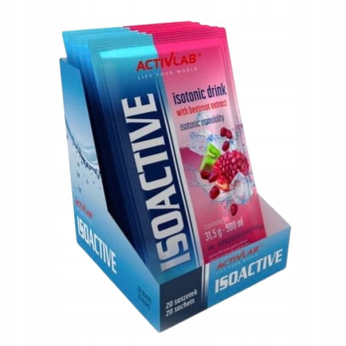 2x Isotonic ACTIVLAB IsoActive 20pcs Isotonic Drink Electrolytes Kiwi Game Expiration date at least six months from the date of purchase