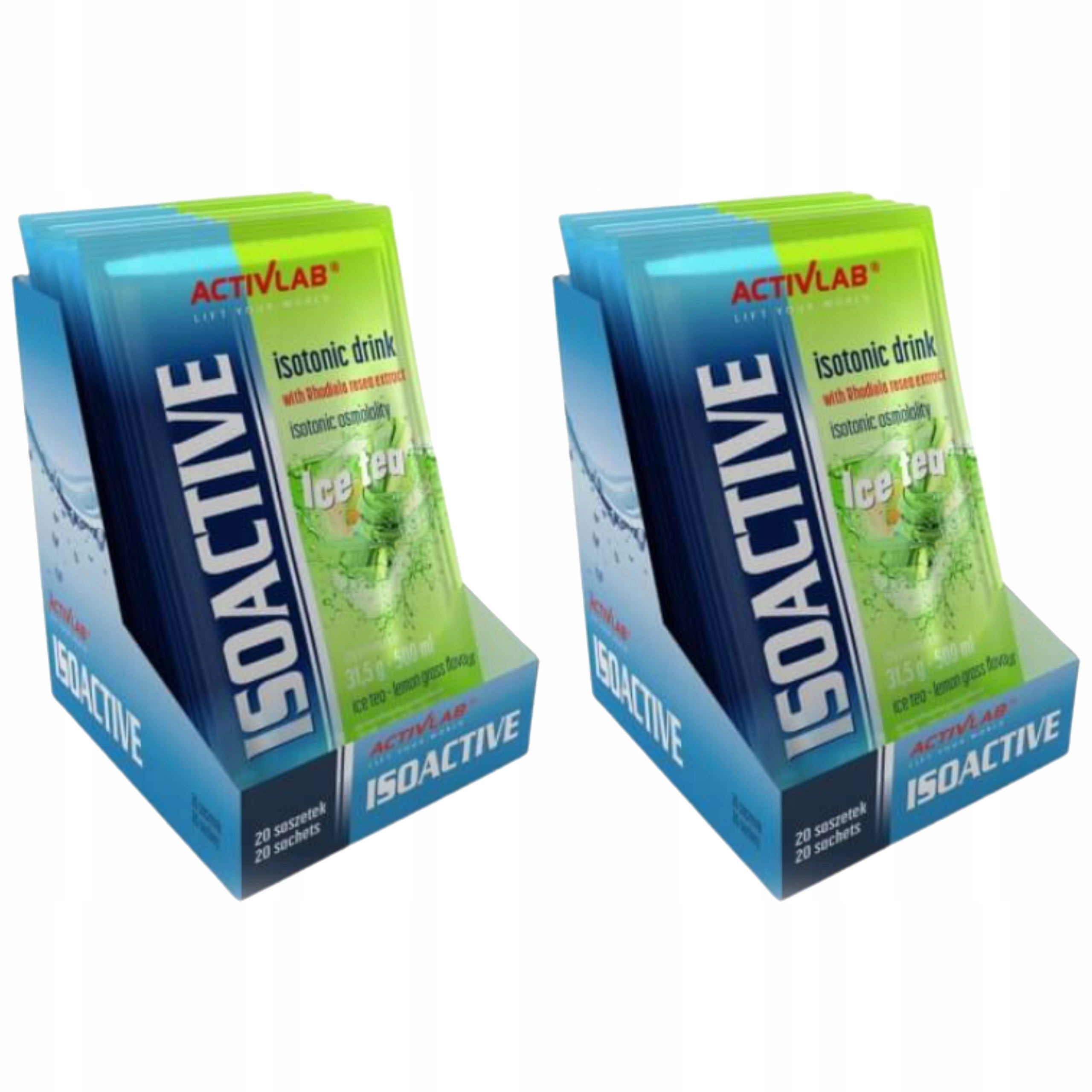 2x Isotonic ACTIVLAB Isoactive 20x 31,5g Ice Tea Electrolytes Hydration