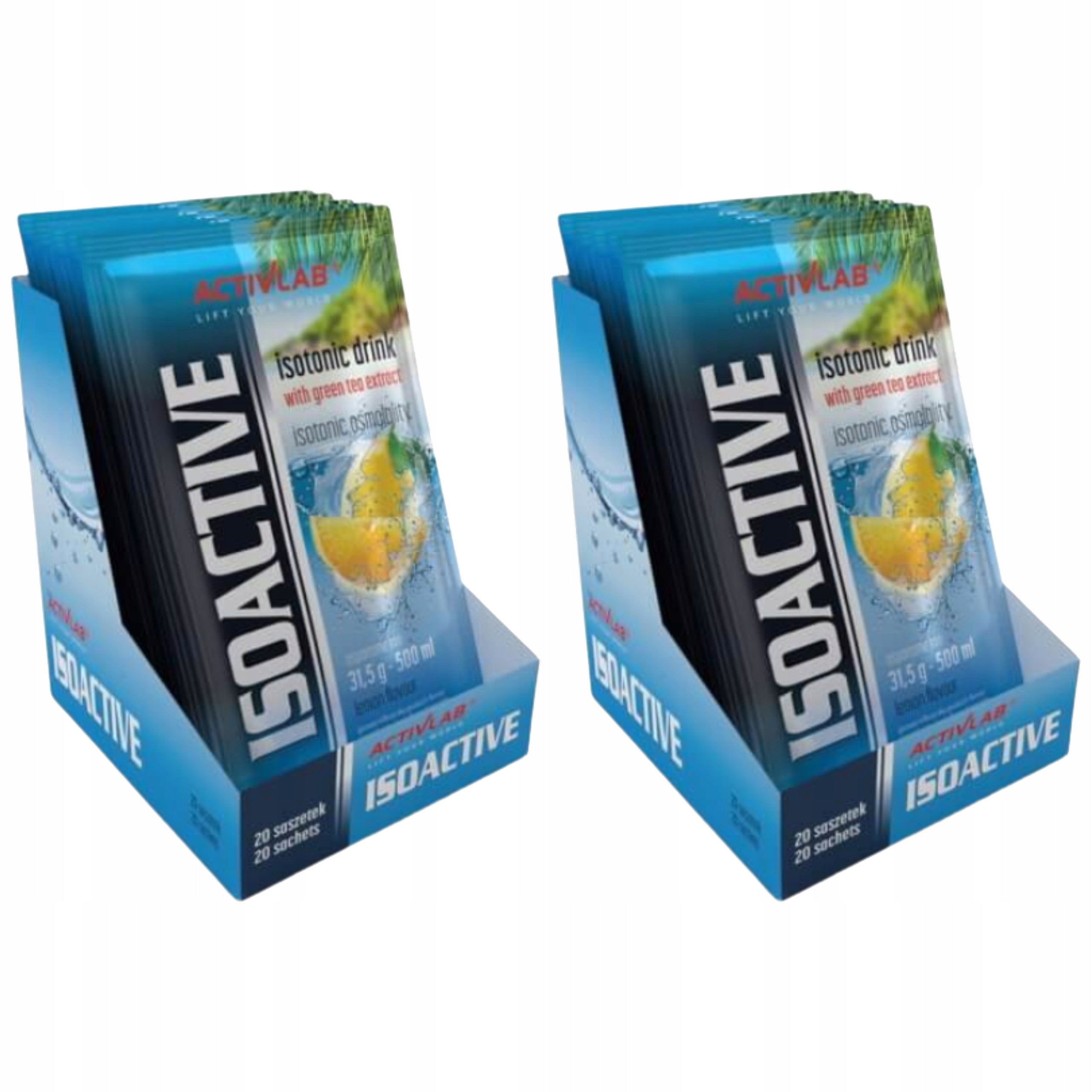 2x Isotonic ACTIVLAB Isoactive 20x31,5g Lemon Electrolytes
