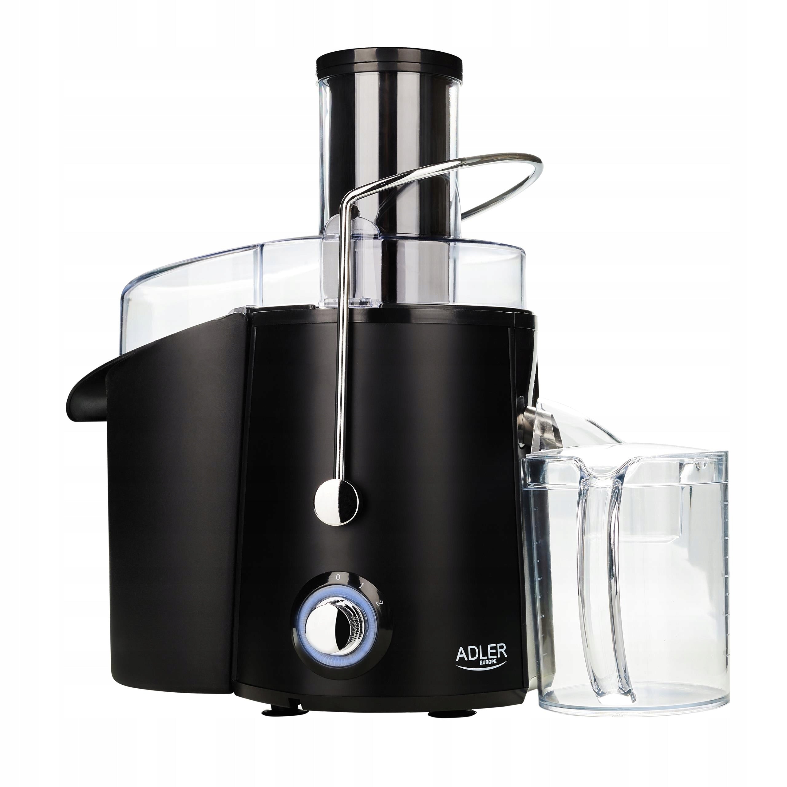 2x Juicer Adler Europe 2000 W Z Adjustable Rotation and Large Hole 75 M Dominant color black