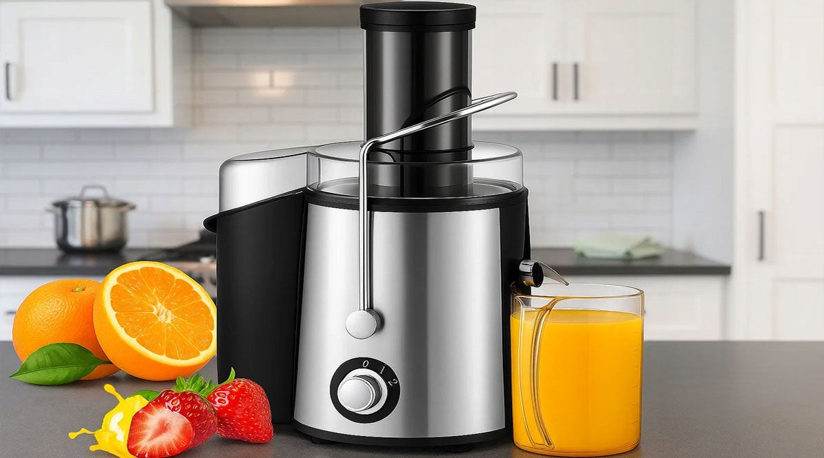 2x Juicer Memflow 800 W With Large Hole 70 Mm And Container 500 Ml Brand MEMFLOW