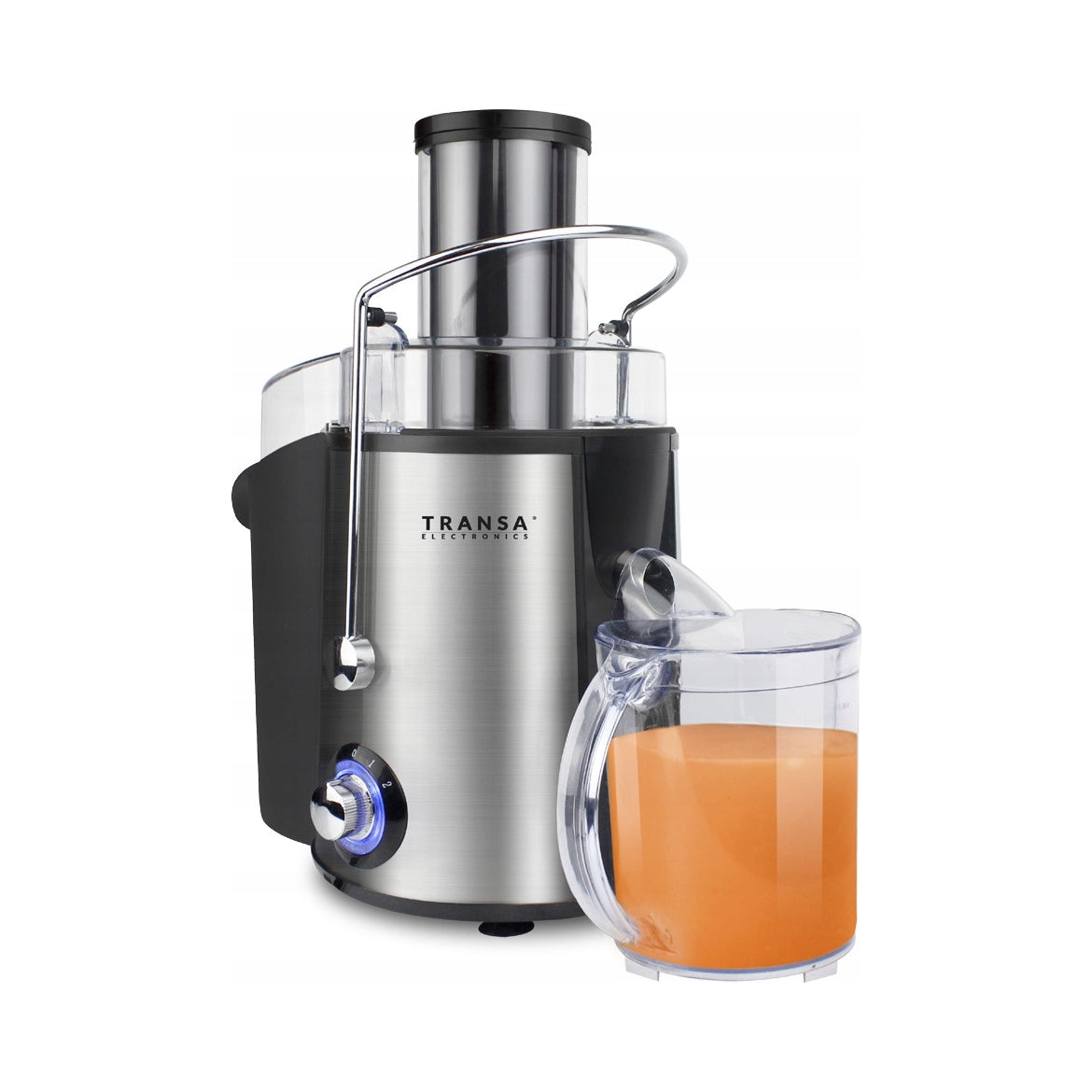 2x Juicer for Vegetables and Fruits Transa Electronics Freshjuice Silver 140