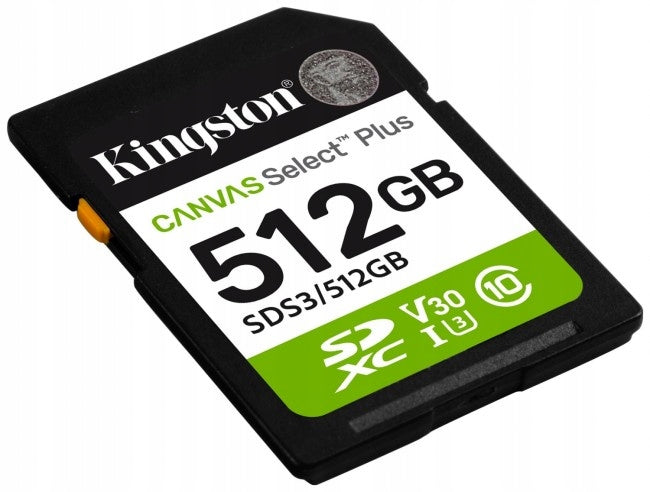 2x KINGSTON SDXC 512GB Canvas Select Plus Gen3 150MB/s Manufacturer Kingston