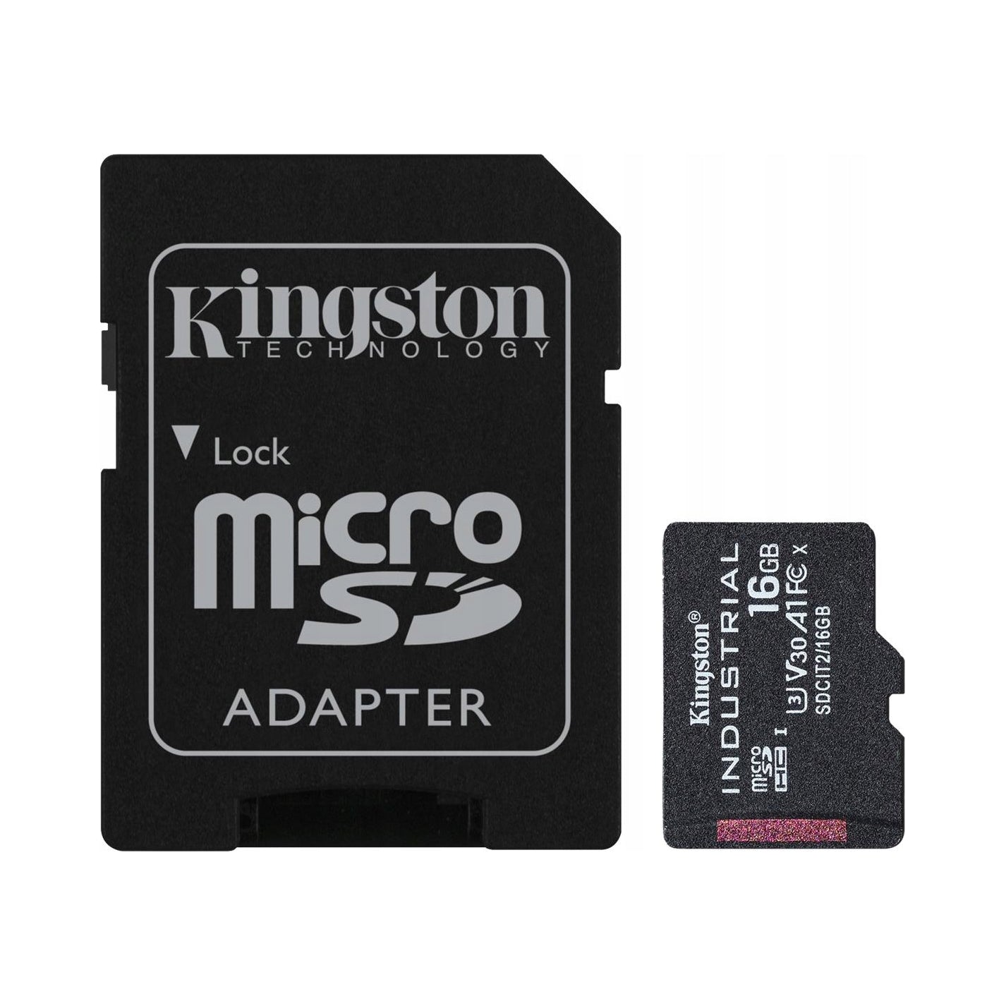 2x KINGSTON microSDHC 16GB Industrial C10 A1 pSLC Card