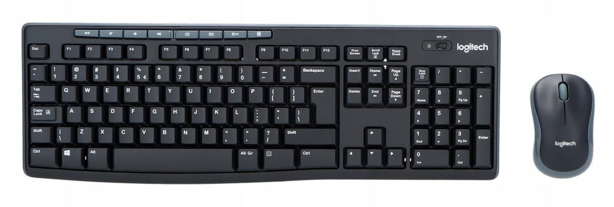 2x Keyboard and Mouse Set Logitech Wireless Combo Mk270 Black Wireless