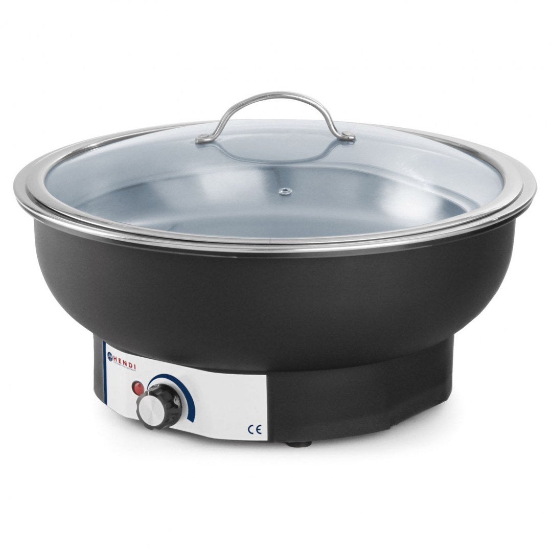 2x Kitchen Line Round Electric Food Warmer - Hendi 204832 Dominant color black