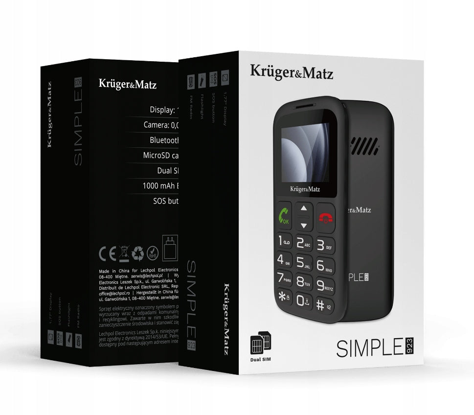 2x Kruger Matz Simple 925 32 Mb 32 Mb 2g Black Built-in memory 32 MB