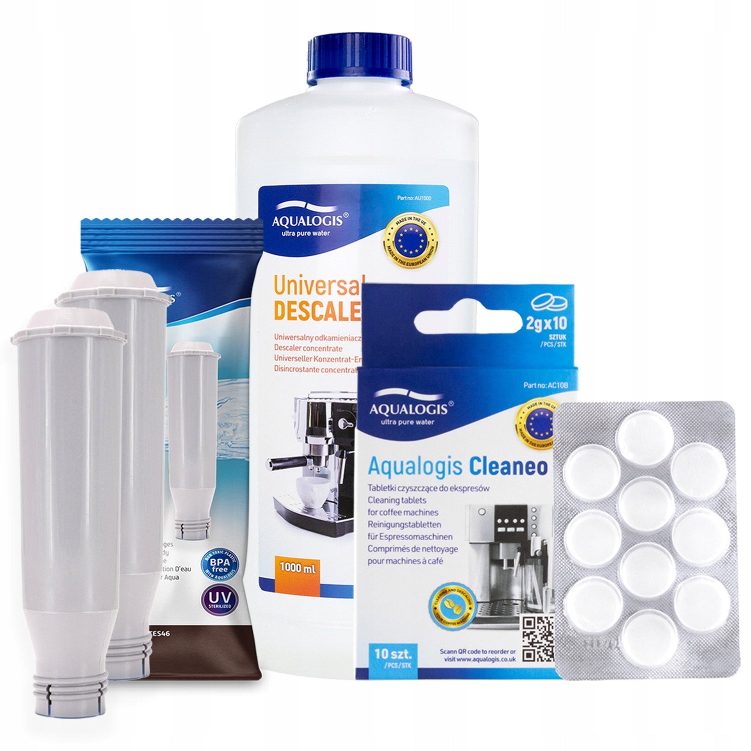 2x Krups AL-TES46 Filter + Descaler 1L + Tablets
