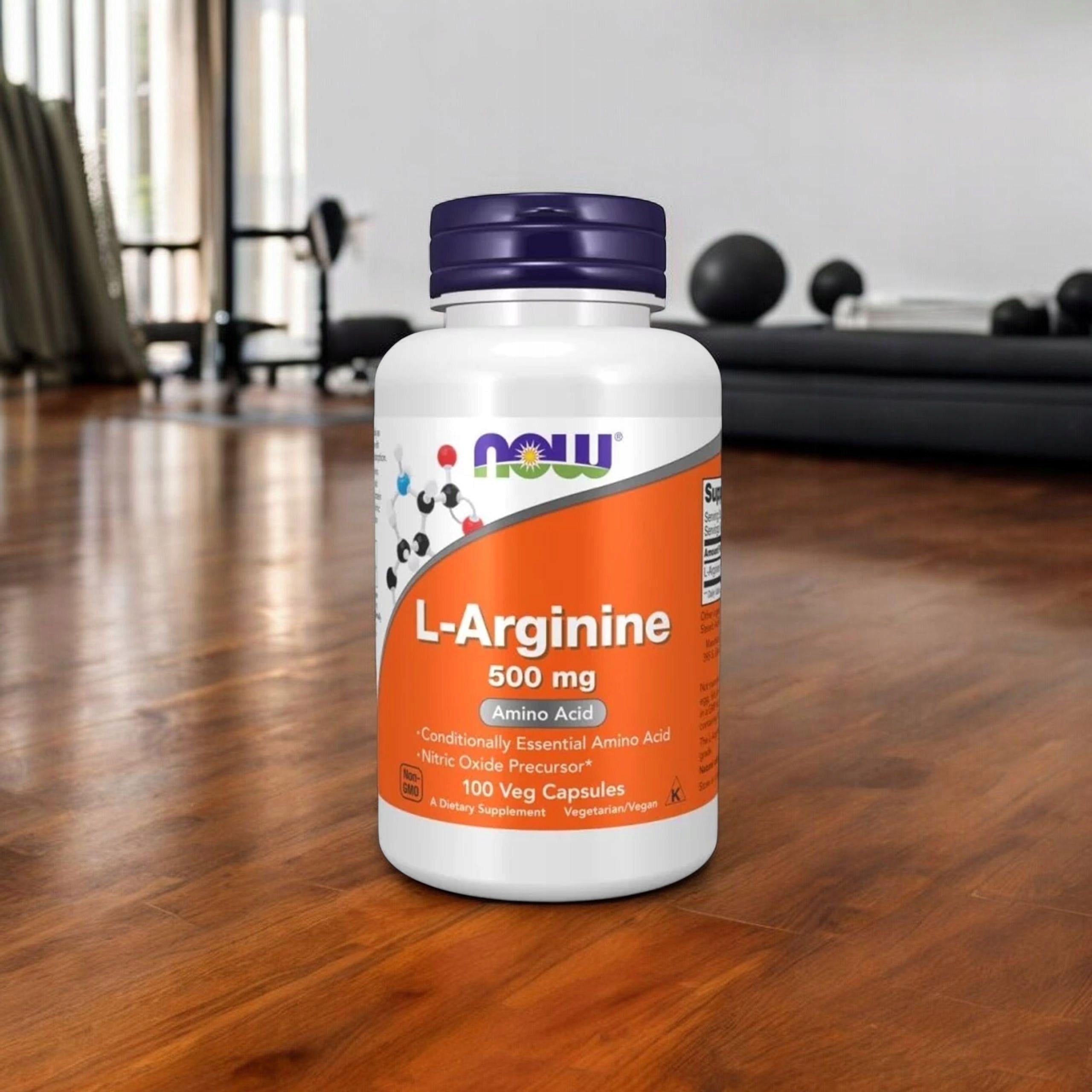 2x L-Arginine 500mg 100 capsules muscle pump libido regeneration NOW Brand Now foods