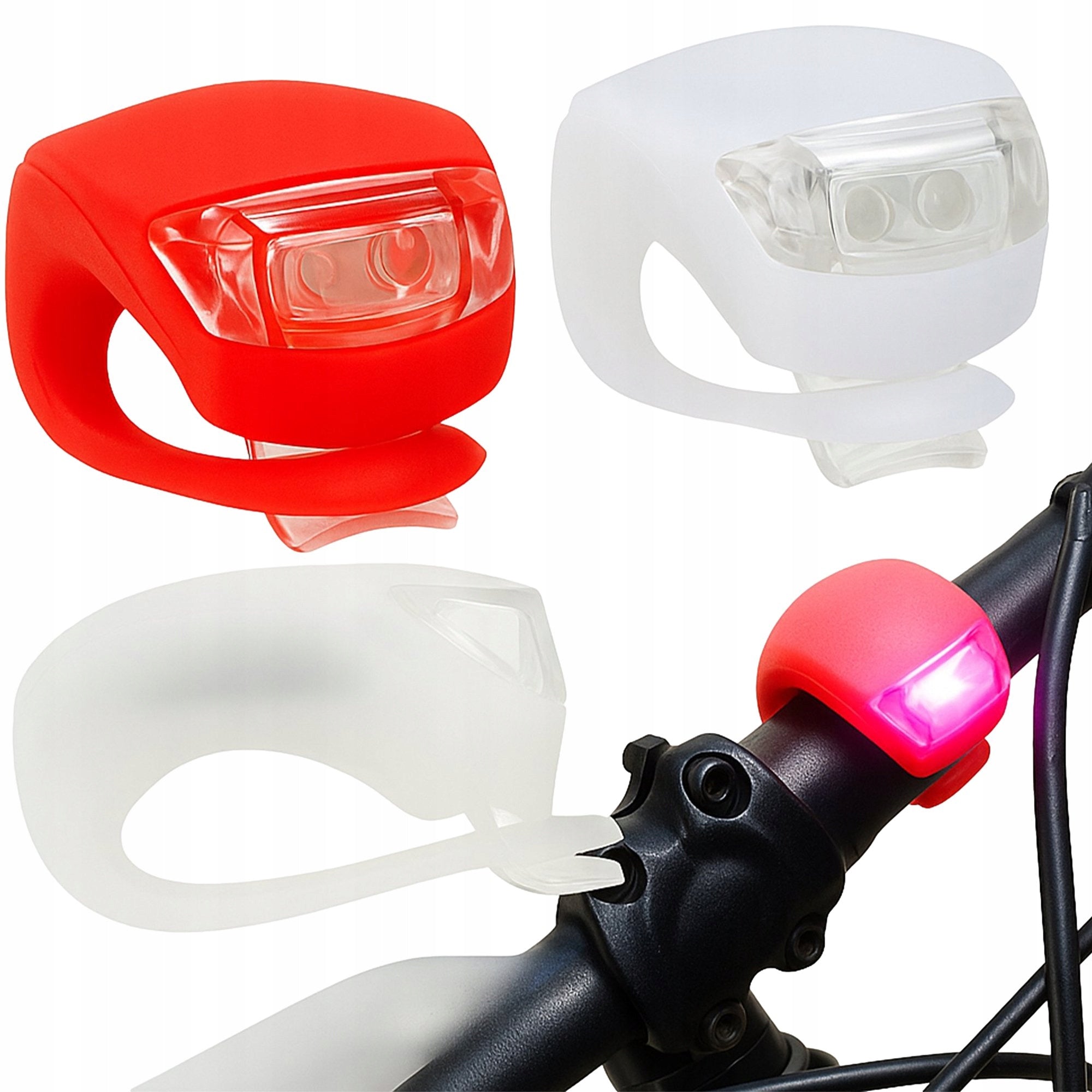 2x LED BICYCLE LIGHT LIGHTS FRONT REAR SET BICYCLE 2PCS