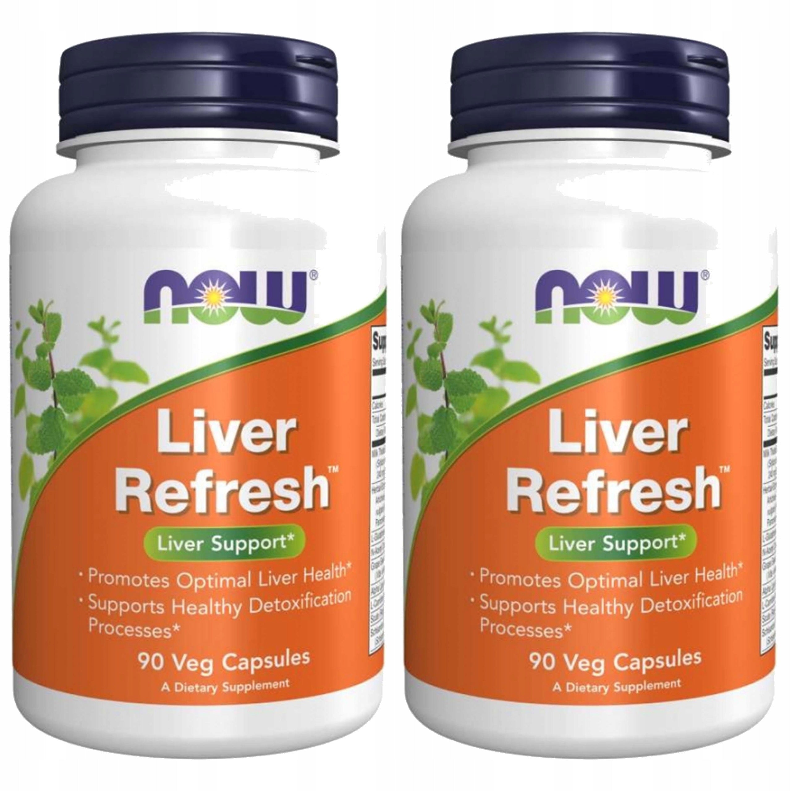 2x Liver Detoxification Liver Refresh Milk Thistle Glutathione 90 Capsules NOW