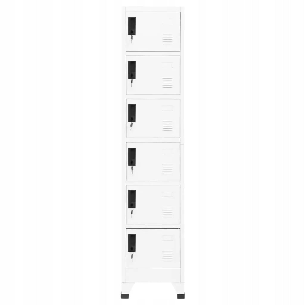 2x Lockable cabinet, white, 38x40x180 cm, steel Brand VidaXL