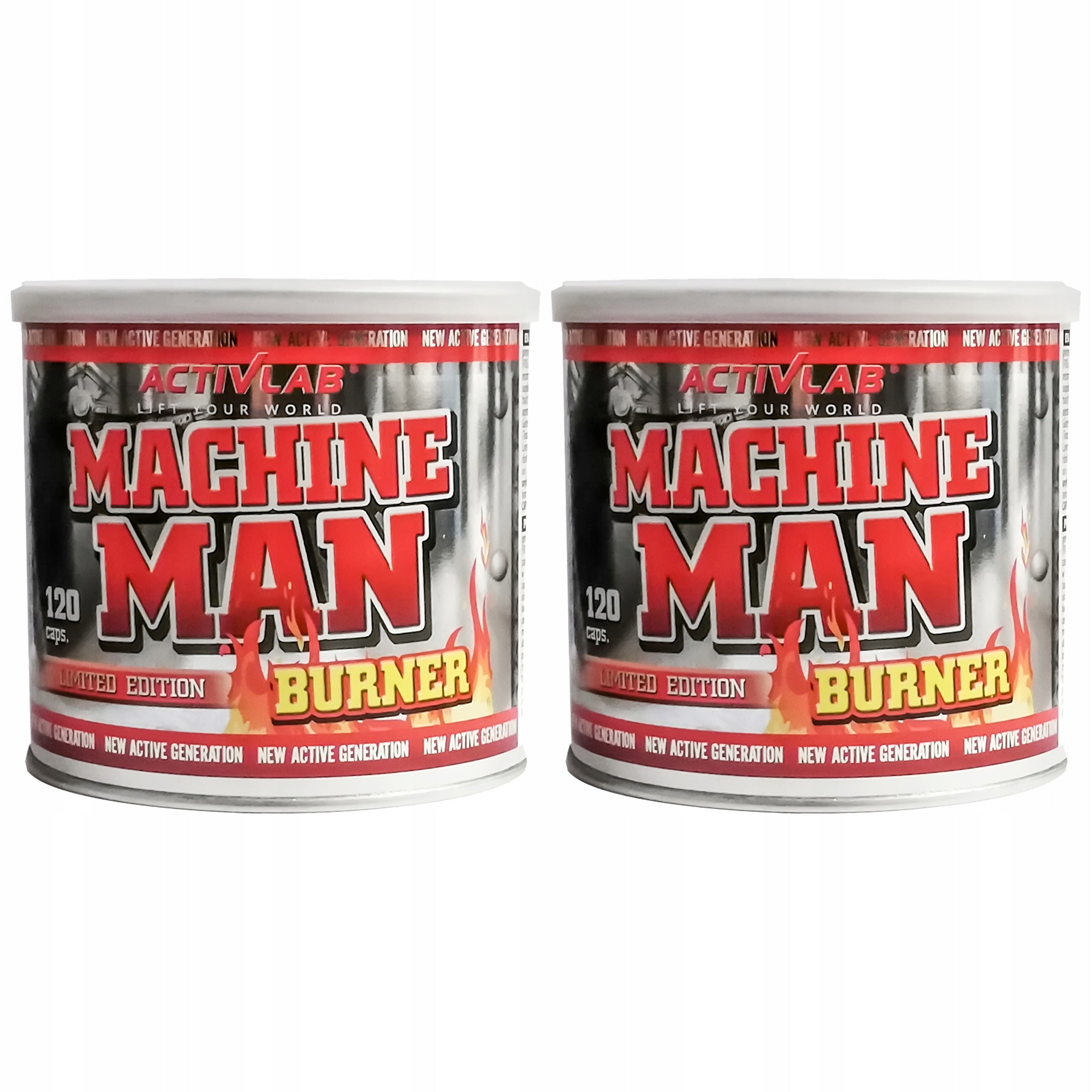 2x MACHINE MAN BURNER 120cap SLIMMING REDUCTION
