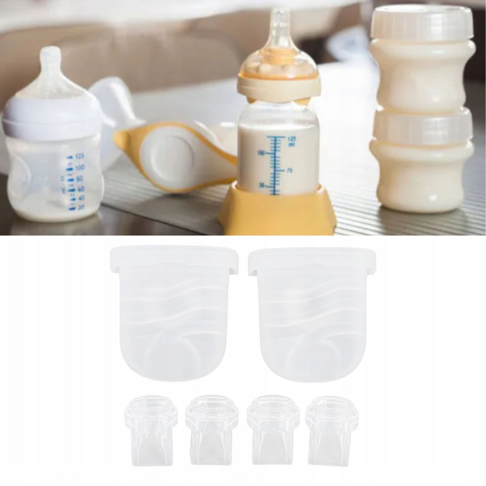2x MEMBRANE + 4x VALVE ACCESSORIES OF BOTTLE BREAST PUMPS Packaging status original