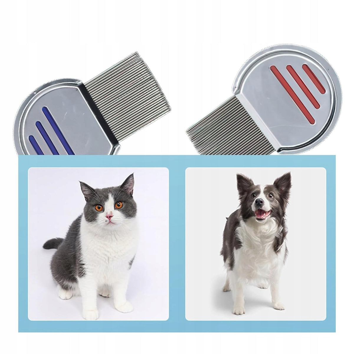 2x METAL LICE COMB FOR PETS CAT DOGS COMBING Manufacturer code 456345634576