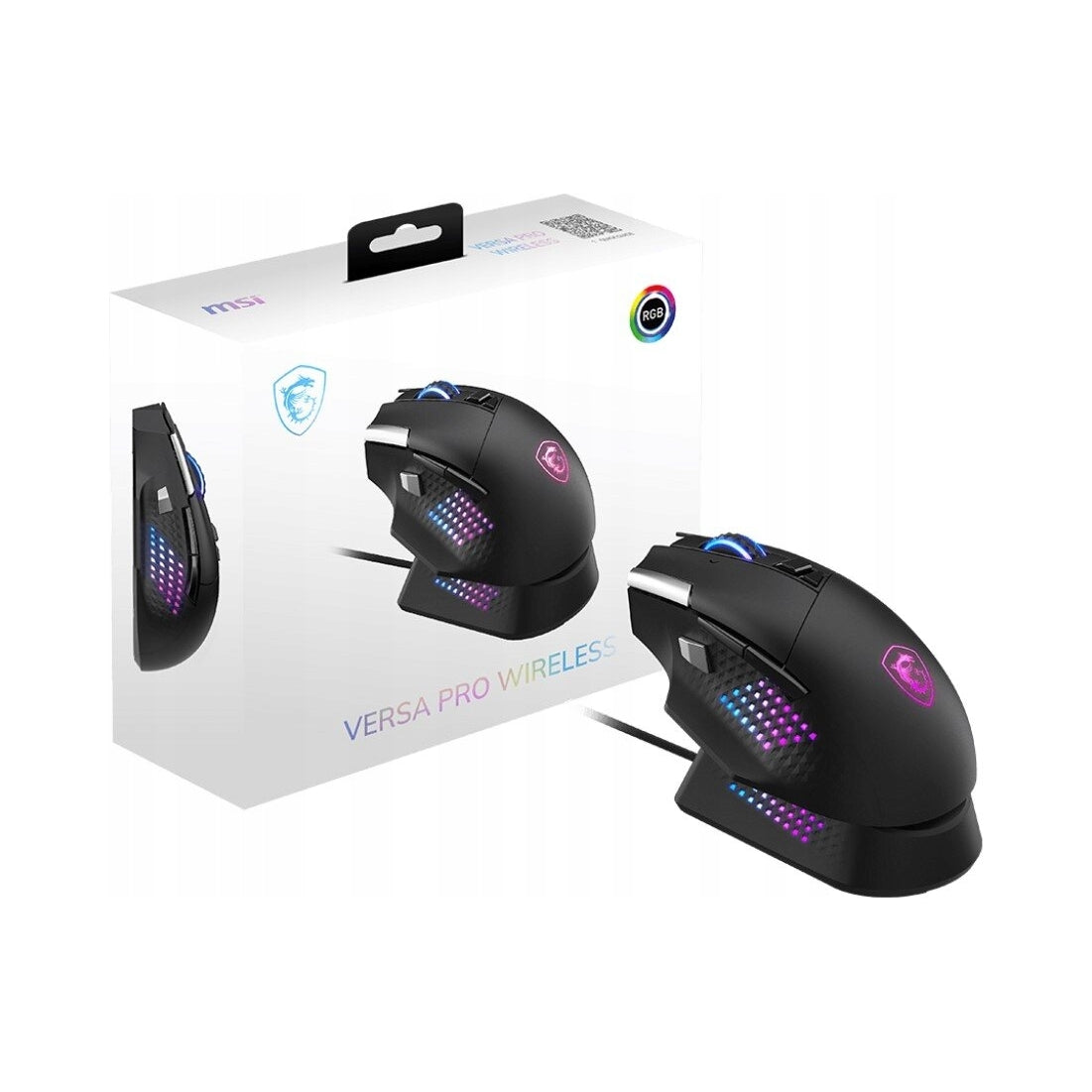 2x MSI VERSA PRO WIRELESS plus MOUSE DOCK PRO | Wireless | 2,4 GHz, Bl