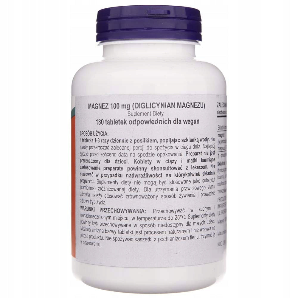 2x Magnesium Glycinate Magnesium Chelated Assimilable Now Foods 180 tablets Expiration date at least 1 year from the date of purchase