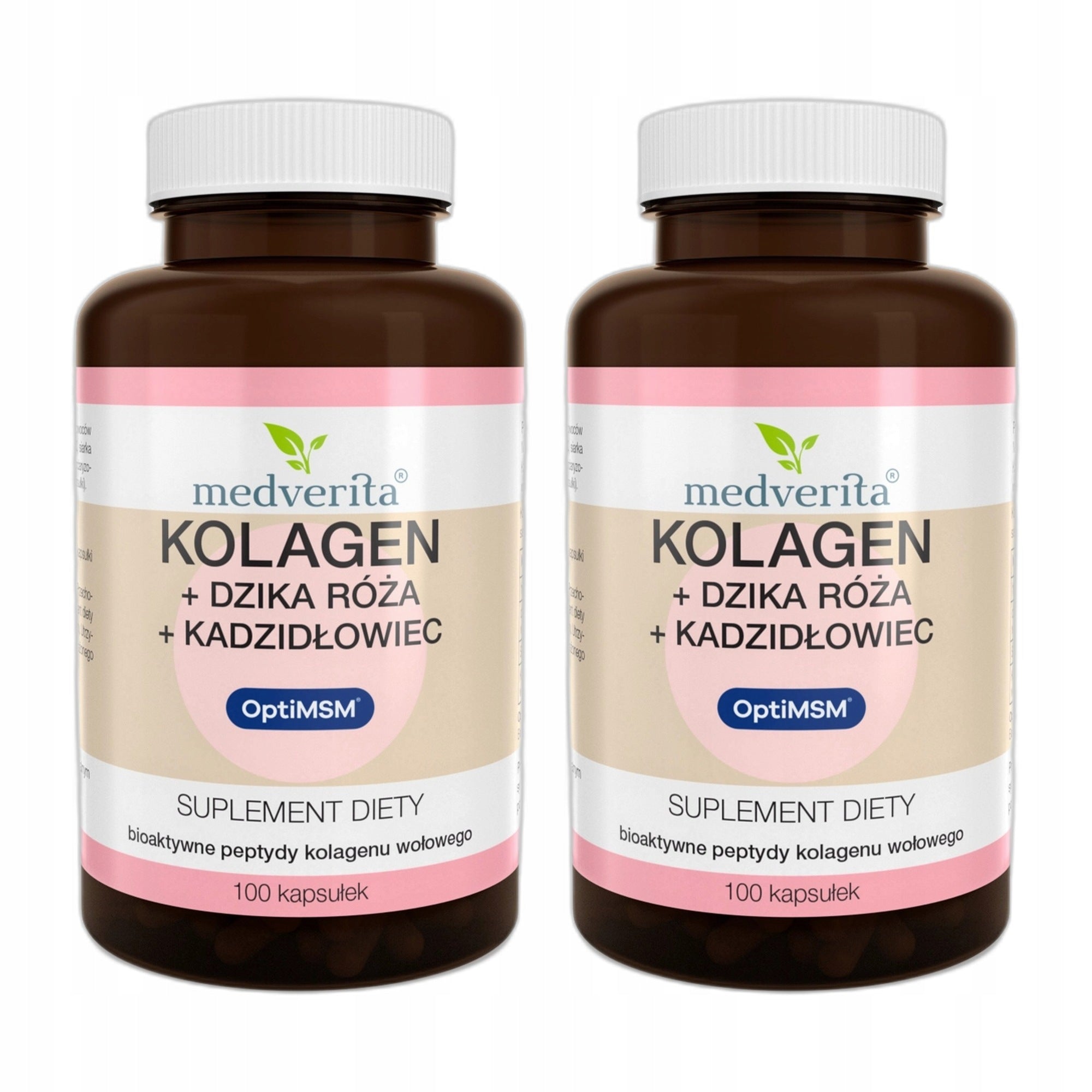 2x Medverita Beef Collagen Verisol MSM Vitamin C 100 capsules for joints