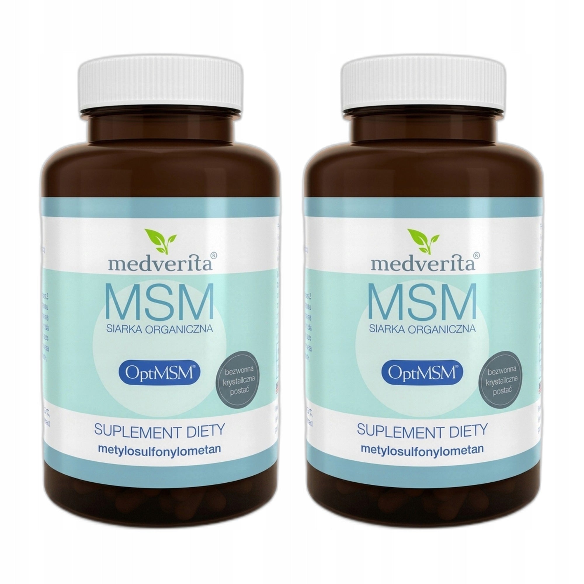 2x Medverita MSM Organic Sulphur OptiMSM 500mg 120 capsules