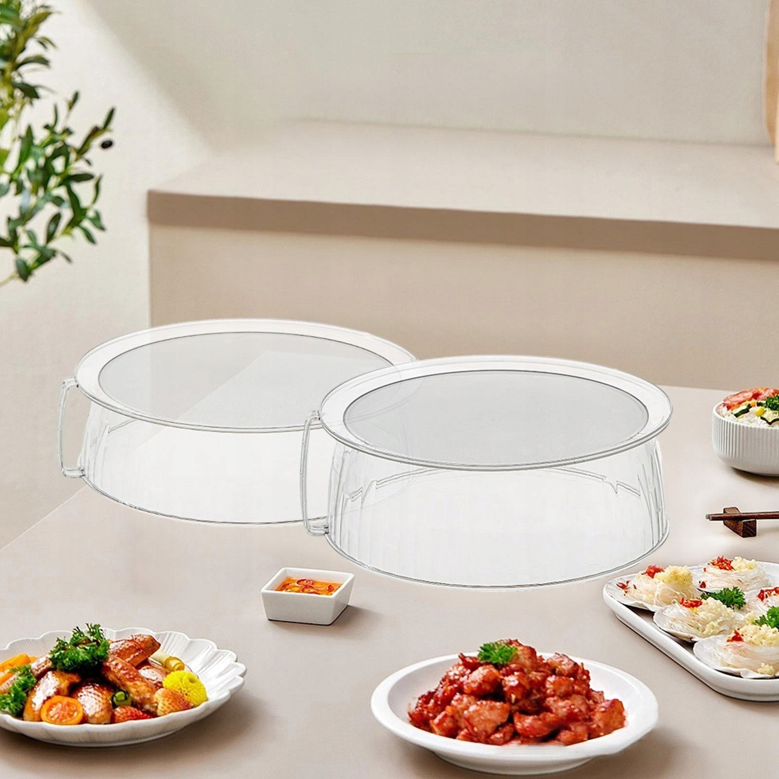 2x Microwave Food Cover House Items Multifunctional Side Handle New Home