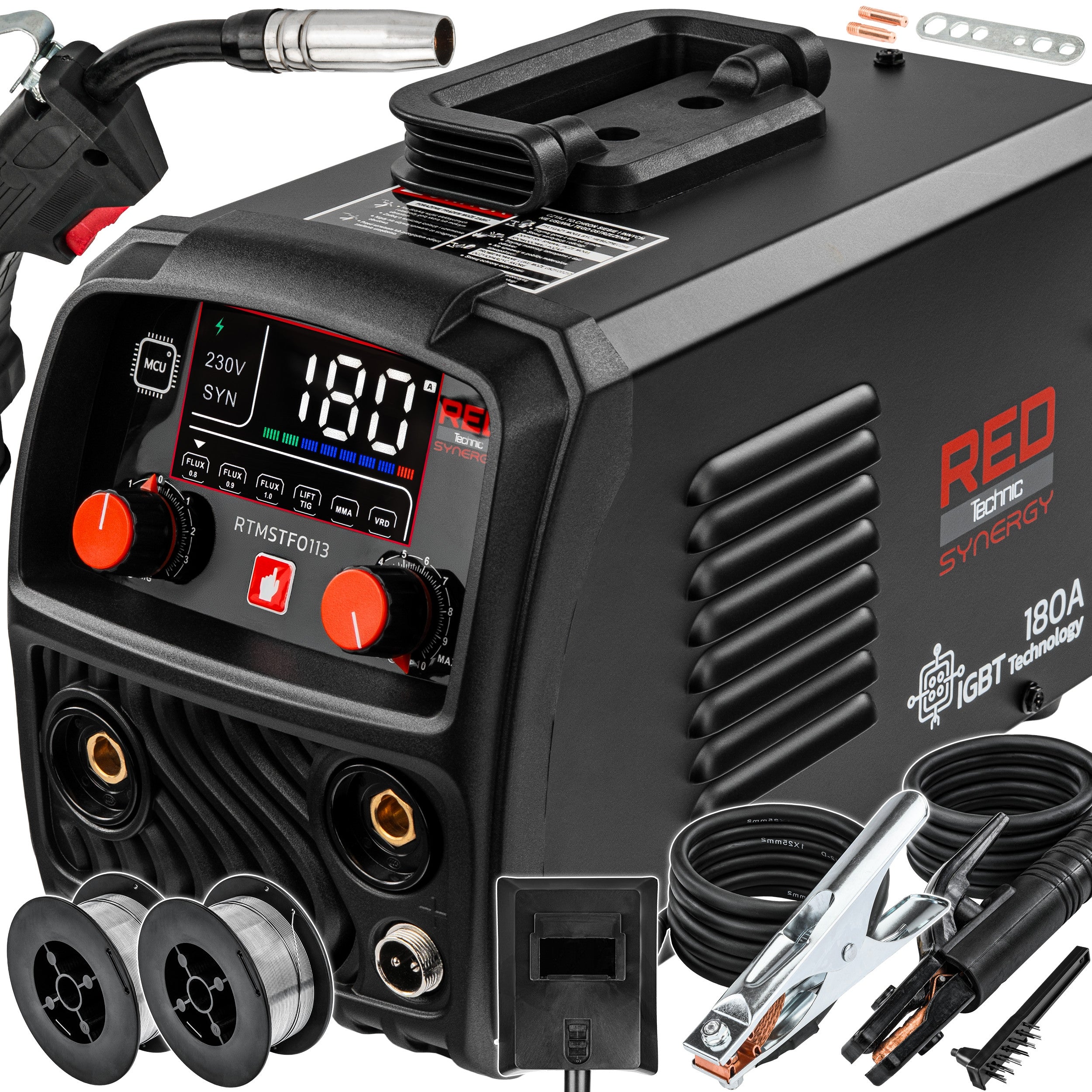 2x Migomat Fcaw Flux Mma Tig Lift Inverter Welding Machine 180a Synergy 2x Dru