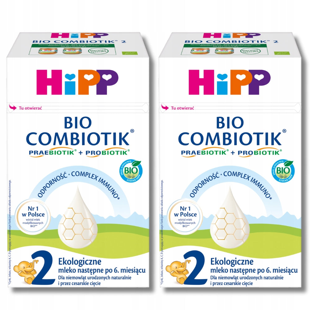 2x Milk HIPP 2 BIO COMBIOTIK Milk after 6 months 550g